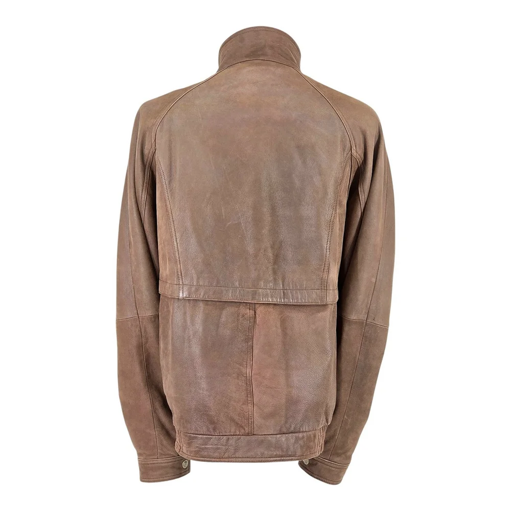 Americana Workwear Leather Limited Leather Jacket Men’s LT Brown Tall - Picture 3 of 11